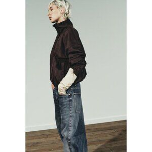 ZARA FAUX SUEDE BOMBER JACKET